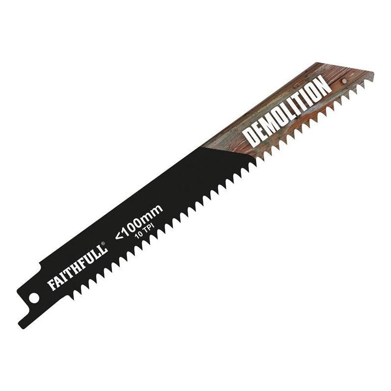 Faithfull S922HF Bi-Metal Sabre Saw Blade Demolition 150mm 10 TPI (Pack 5) Faithfull - Dynamic Drive