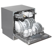 Baridi Tabletop Dishwasher 8 Place Settings 8L Capacity - Silver DH87 Baridi - Dynamic Drive