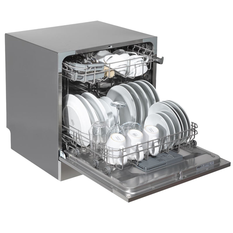Baridi Tabletop Dishwasher 8 Place Settings 8L Capacity - Silver DH87 Baridi - Dynamic Drive