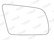 Summit Stick-On Anti Dazzle Mirror Glass fits Vauxhall Cavalier RHS Summit - Dynamic Drive