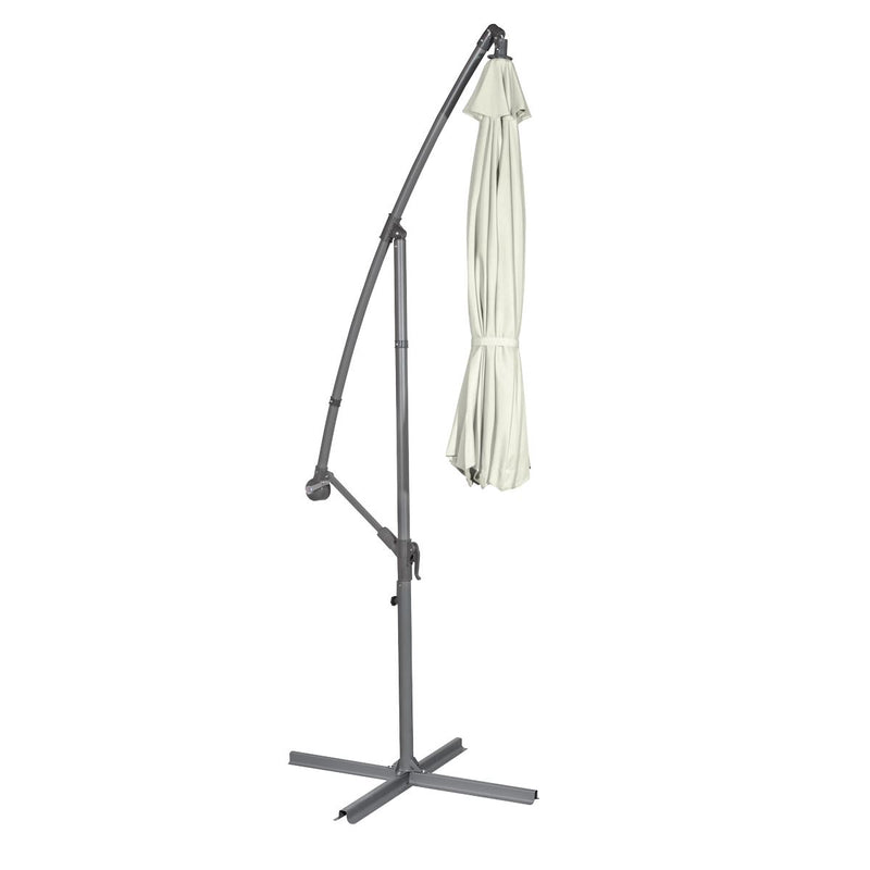 Dellonda Banana Parasol with Cover 3m - Cream DG265 Dellonda - Dynamic Drive