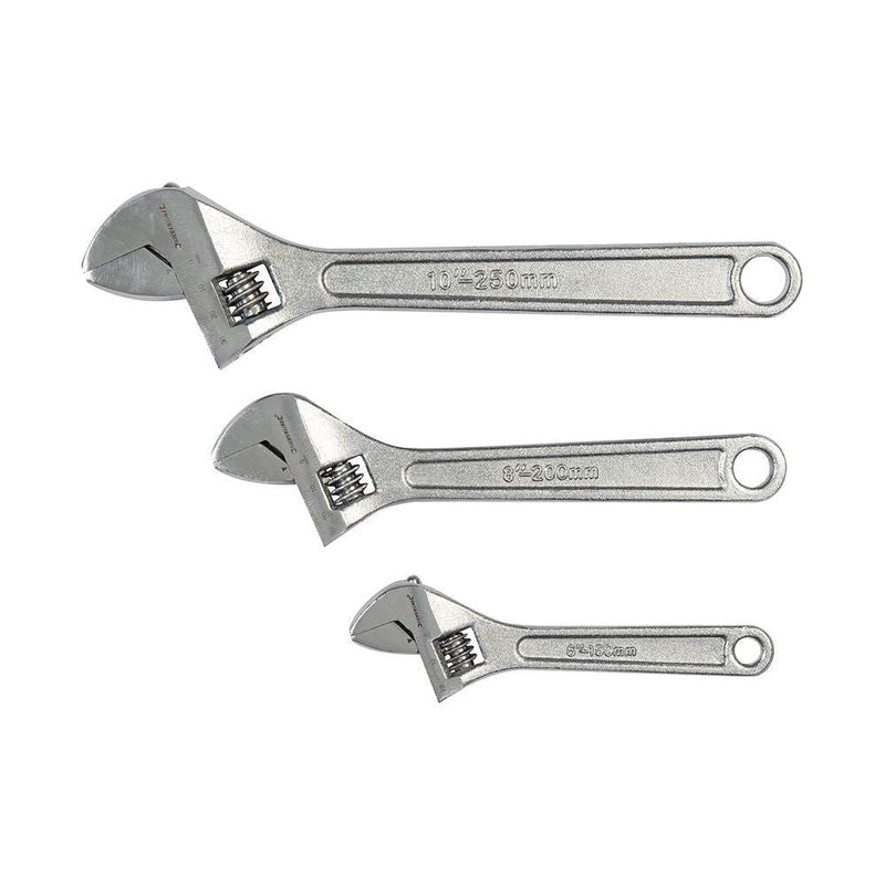 Silverline Adjustable Wrench Set 3pce 150, 200 & 250mm Silverline - Dynamic Drive