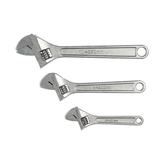 Silverline Adjustable Wrench Set 3pce 150, 200 & 250mm Silverline - Dynamic Drive