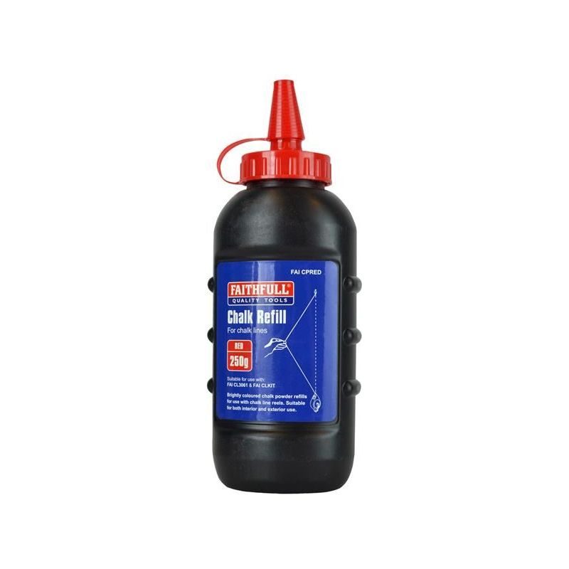 Faithfull Chalk Powder Red 250g Faithfull - Dynamic Drive