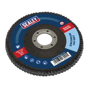 Sealey Flap Disc Zirconium125mm22mm Bore 120Grit FD125120 Sealey - Dynamic Drive