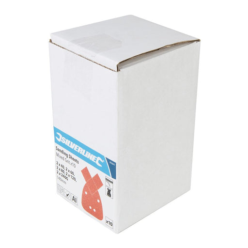 Silverline Hook & Loop Detail Sander Sheets & Tips 140mm 10pk 896841 Silverline  - Dynamic Drive