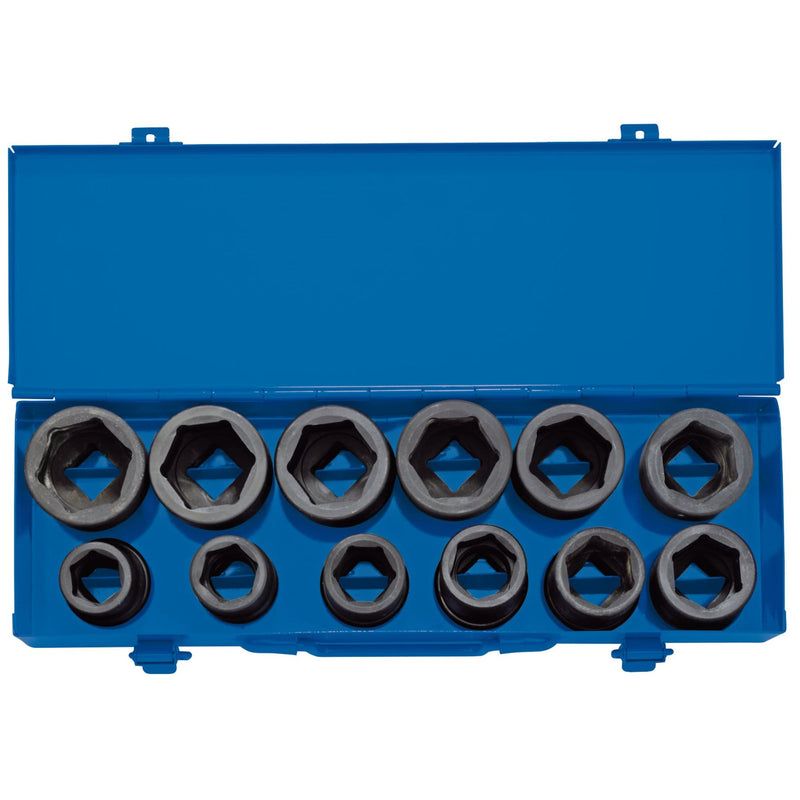 Draper Combined MM/AF Impact Socket Set in Metal Case, 3/4" Sq. Dr. (12 Piece) Draper - Dynamic Drive