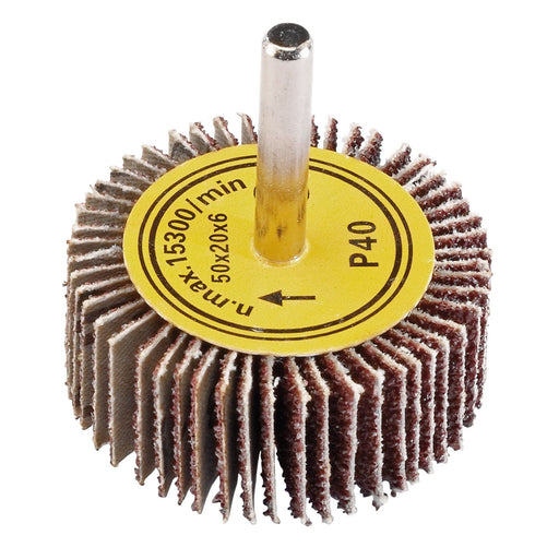 Draper Abrasive Flap Wheel, 50 x 20mm, 40 Grit 76456 Draper - Dynamic Drive