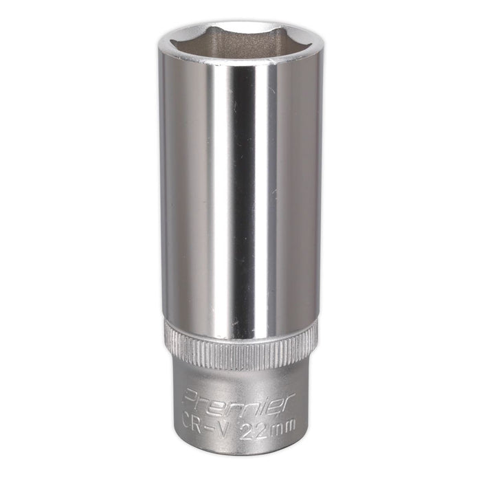 Sealey WallDrive Socket 22mm Deep 1/2"Sq Drive S1222D Sealey - Dynamic Drive