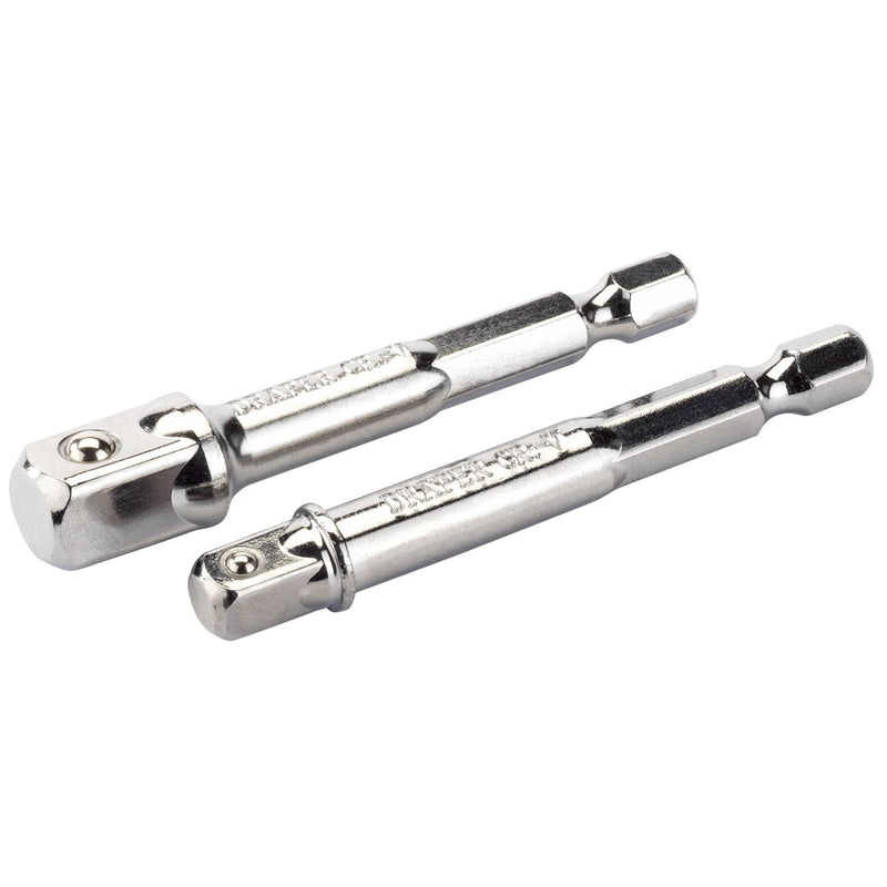 Draper 1/4" Hex. Socket Drive Adaptor Set, 1 x 1/4" Sq. Dr., 1 x 3/8" Sq. Dr. Draper - Dynamic Drive