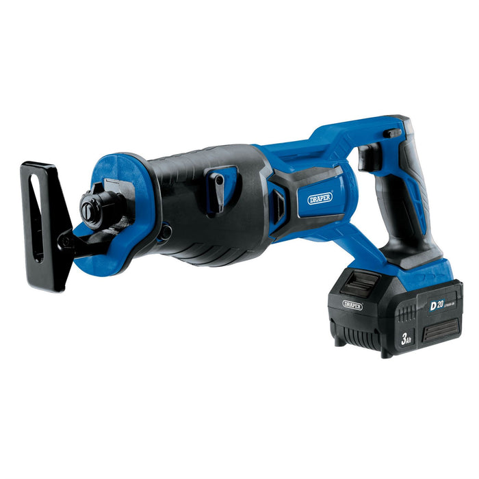 Draper D20 20V Brushless Reciprocating Saw, 1 x 3.0Ah Battery, 1 x Fast Charger Draper - Dynamic Drive