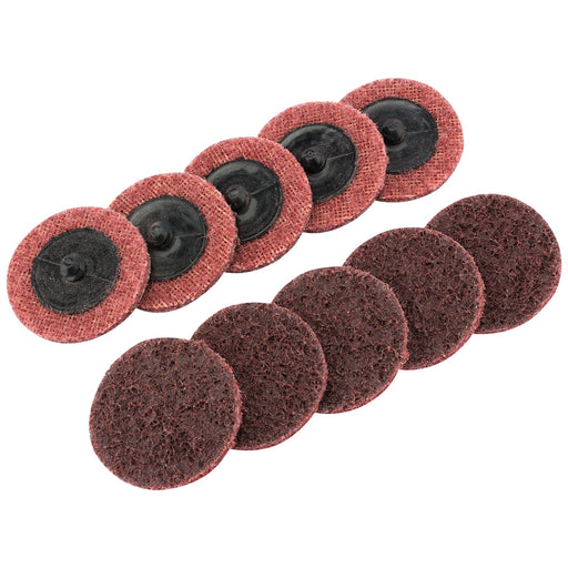 Draper Polycarbide Abrasive Pads, 50mm, Medium (Pack of 10) 75623 Draper - Dynamic Drive