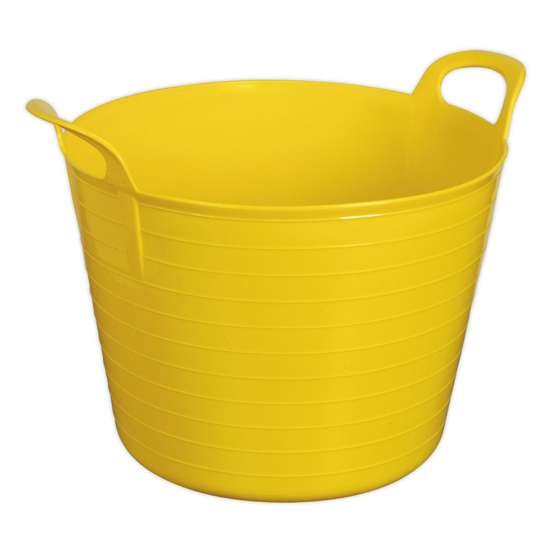 Sealey Heavy-Duty Flexi Tub 40L Yellow SFT40Y Sealey - Dynamic Drive