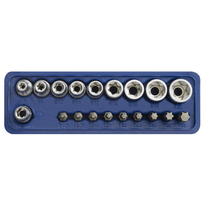 Sealey TRX-Star* Socket & Bit Set 19pc AK6191 Sealey  - Dynamic Drive