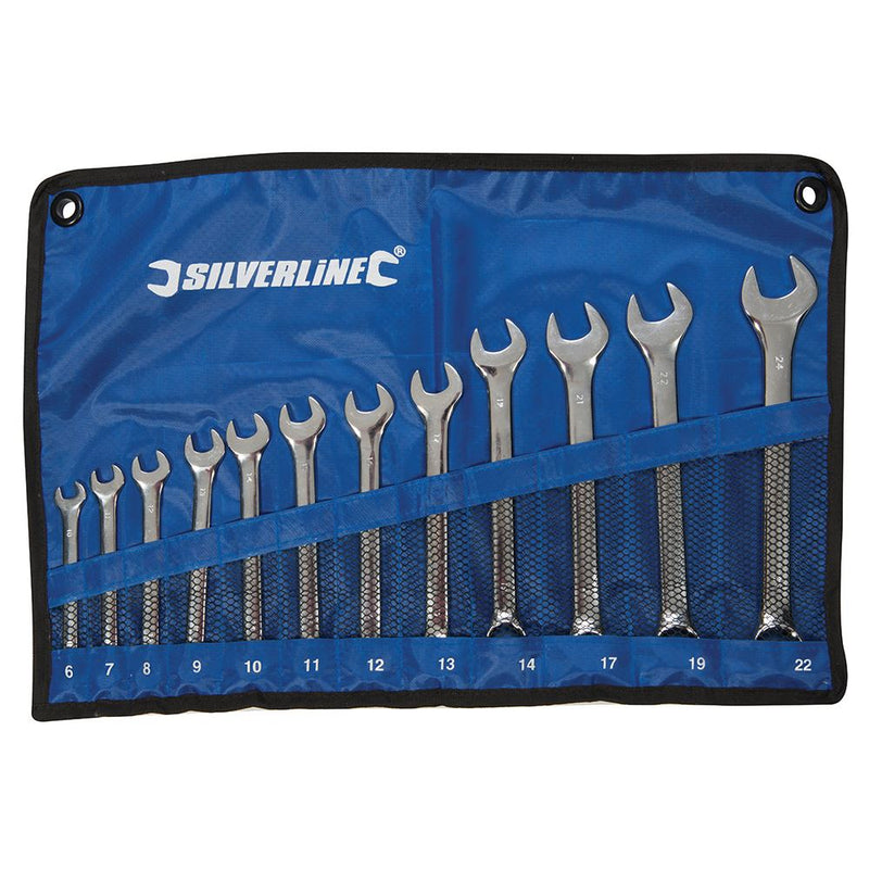 Silverline Combination Spanner Set 12pce 6 - 22mm 633799 Silverline  - Dynamic Drive