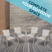 Dellonda Set of 4 Fusion Garden/Patio Aluminium Dining Chairs with Armrests - Light Grey Dellonda  - Dynamic Drive