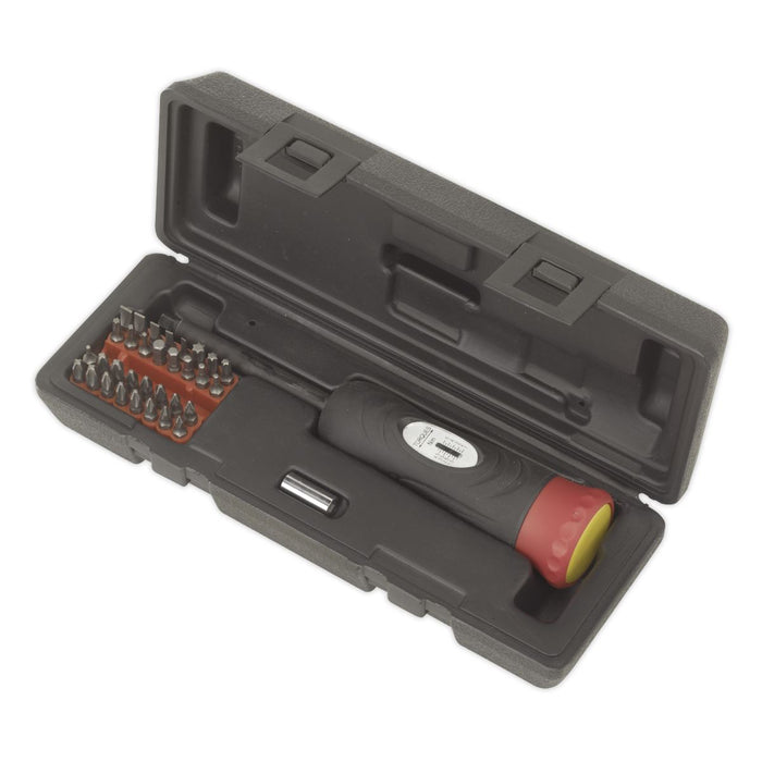 Sealey Torque Screwdriver Set 34pc 2-10Nm 1/4"Sq Drive STS100 Sealey - Dynamic Drive