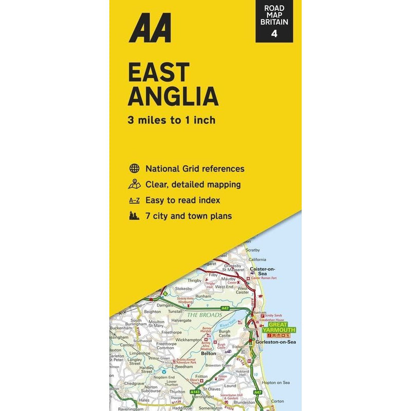 AA East Anglia Road Map 9780749582838 AA - Dynamic Drive