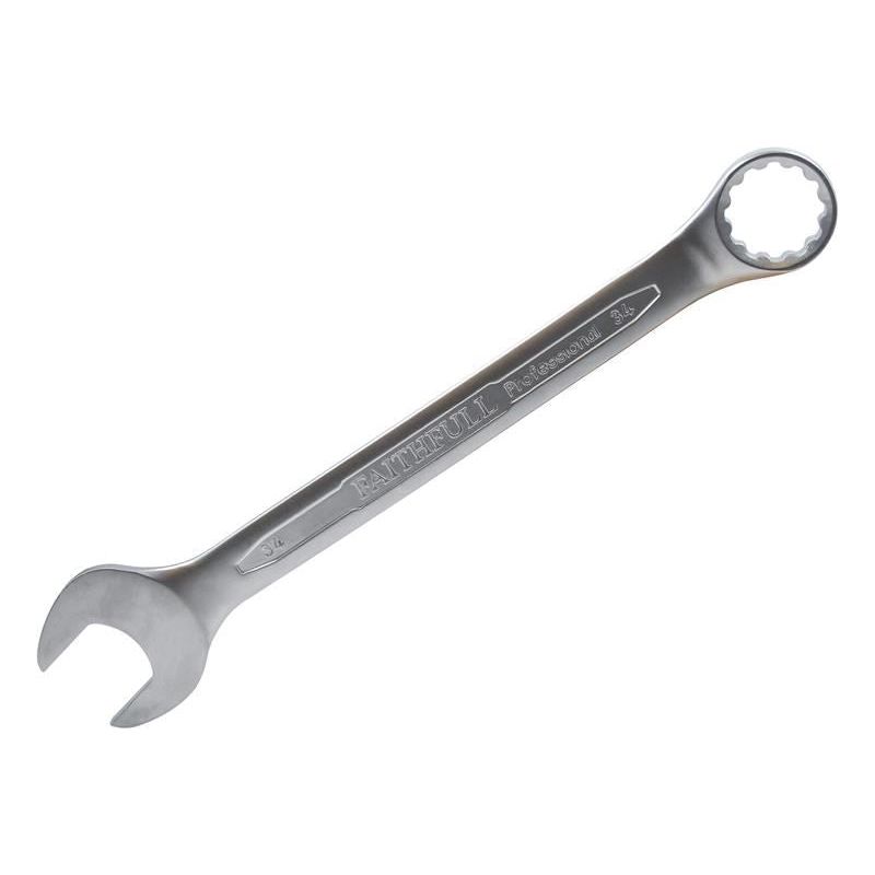 Faithfull Combination Spanner CV Satin Finish 34mm Faithfull - Dynamic Drive