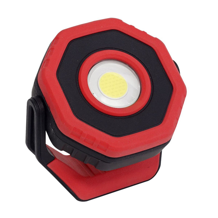 Sealey LED700PR Rechargeable Pocket Floodlight with Magnet 360° 7W COB LED - Red Sealey  - Dynamic Drive