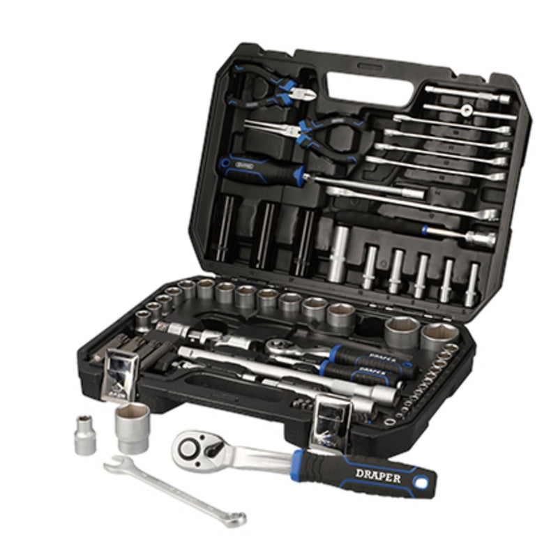 Draper HI-TORQ Metric Socket Set, 1/4" & 1/2" Sq. Dr. (83 Piece) Draper - Dynamic Drive