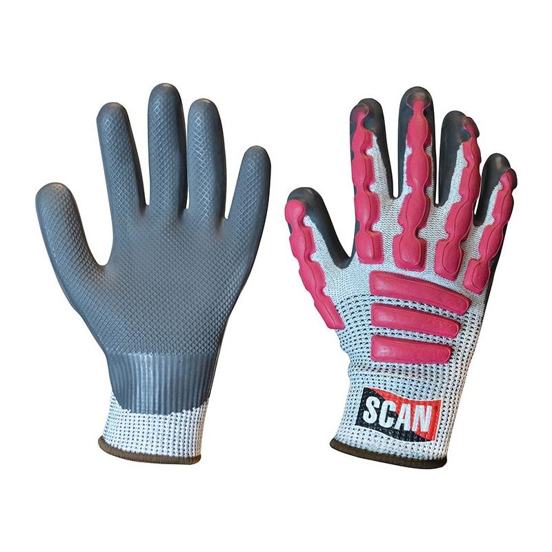 Scan Anti-Impact Latex Cut 5 Gloves - XL (Size 10) Scan - Dynamic Drive