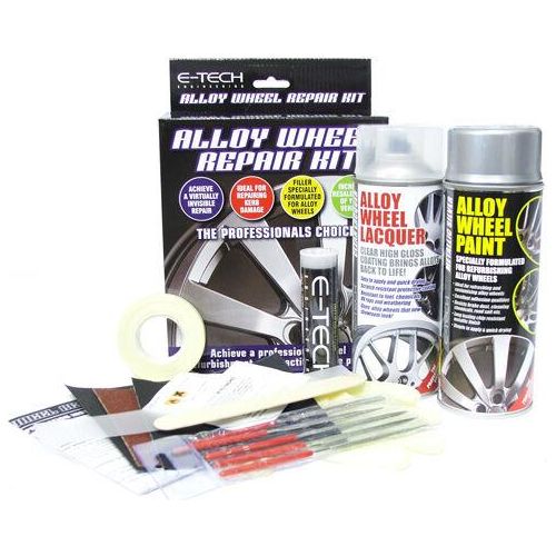 E-Tech Alloy Silver Wheel Refurbishment Repair Kit Wheel Spray Paint + Lacquer E-Tech - Dynamic Drive