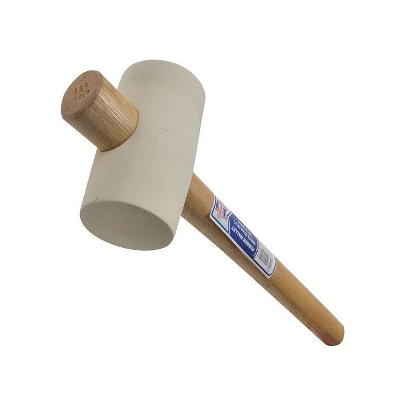 Faithfull Rubber Mallet - White 567g (20oz) Faithfull - Dynamic Drive