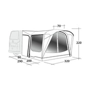 Outwell Parkville 200SA Inflatable Driveaway Campervan Awning Outwell - Dynamic Drive
