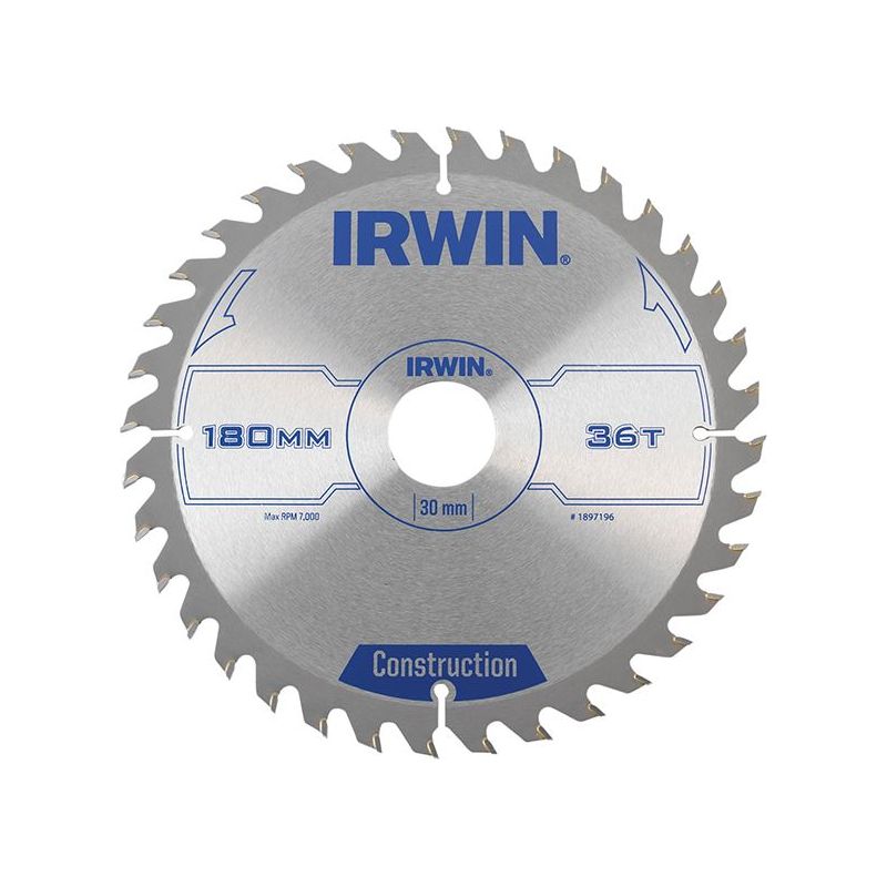 Irwin® Construction Circular Saw Blade 180 x 30mm x 36T ATB IRWIN® - Dynamic Drive