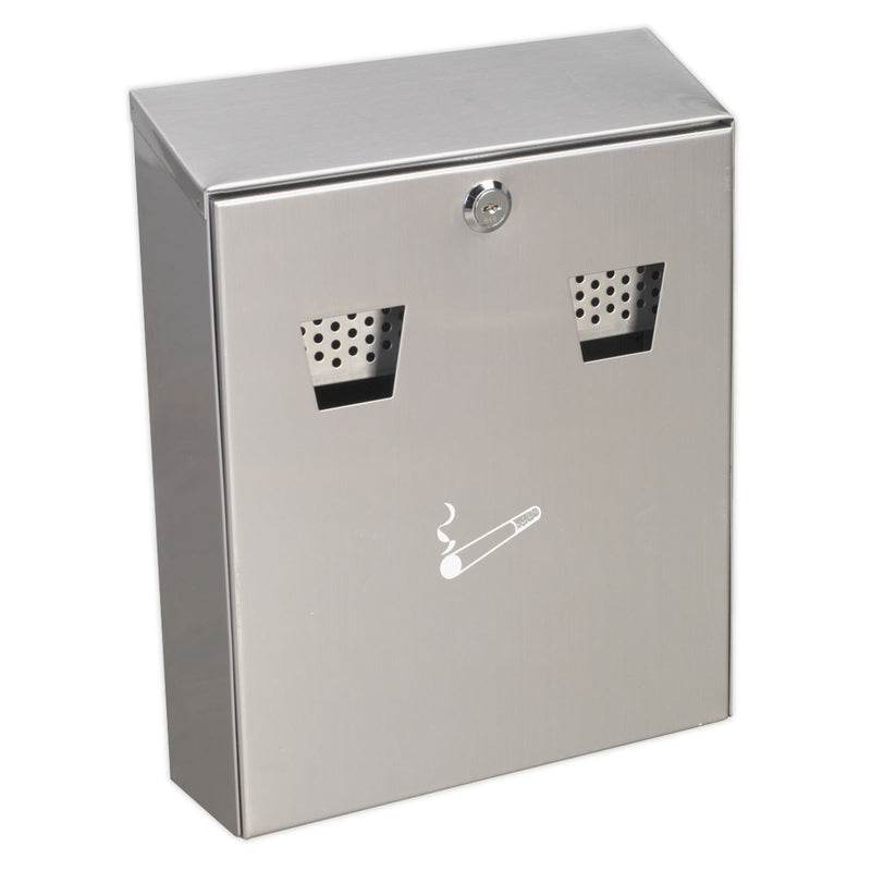 Sealey Cigarette Bin Wall Mounting Stainless Steel RCB02 Sealey - Dynamic Drive