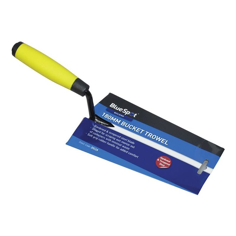 Bluespot Tools Soft Grip Bucket Trowel 180mm (7in) BlueSpot Tools - Dynamic Drive
