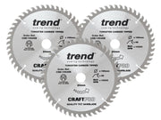 Trend CraftPro Plunge Saw Blade 165 x 20mm x 48T (Pack 3) Trend - Dynamic Drive