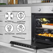 Baridi Integrated Fan-Assisted Electric Oven 60cm 55L Capacity Baridi - Dynamic Drive