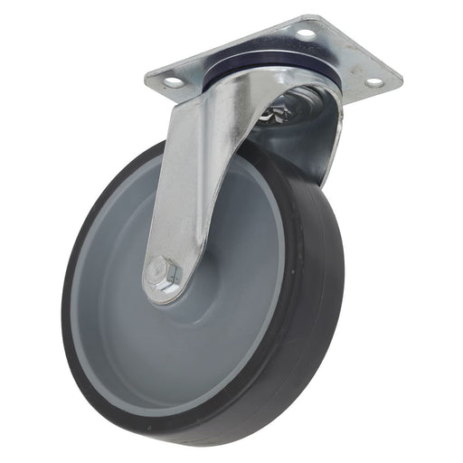 Sealey Medium-Duty Thermoplastic Swivel Castor Wheel100mm Trade SCW2100SPEM Sealey - Dynamic Drive