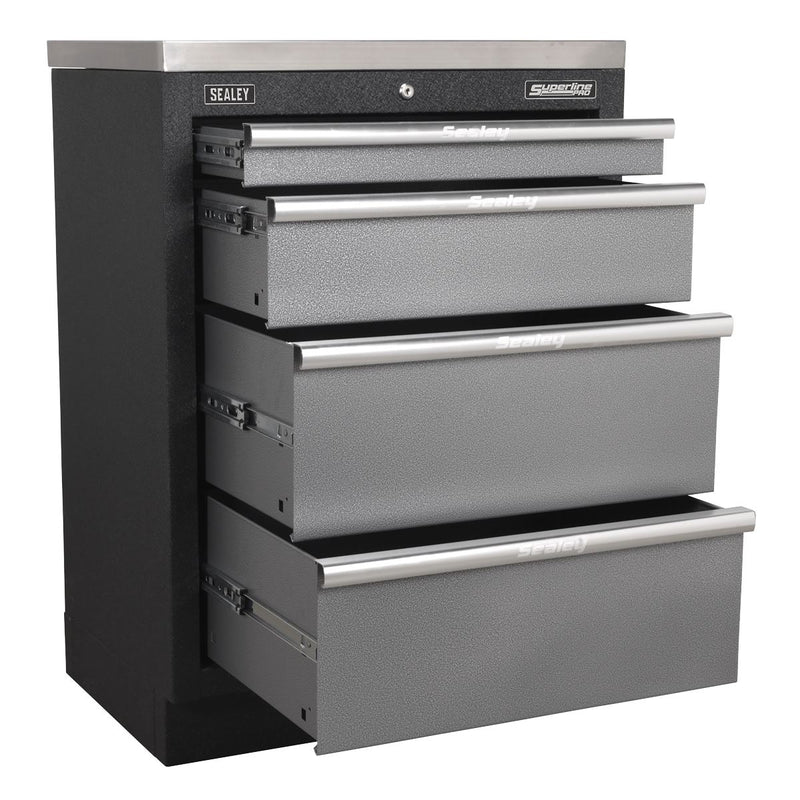 Sealey Modular 4 Drawer Cabinet 680mm APMS51 Sealey - Dynamic Drive
