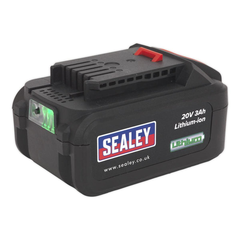 Sealey Power Tool Battery 20V 3Ah Lithium-ion Sealey Cordless CP20V Series Tools Sealey - Dynamic Drive