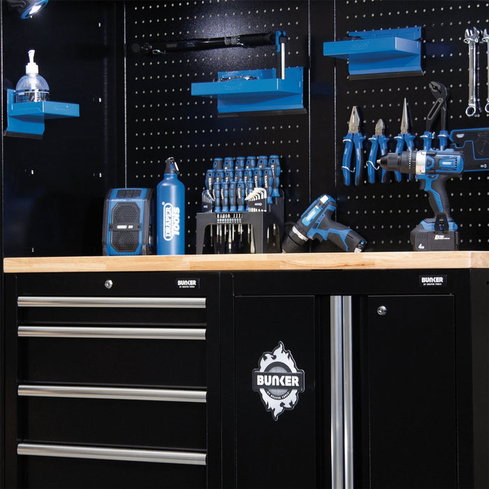 Draper BUNKER Modular Storage Combo with Hardwood Worktop (11 Piece) 04488 Draper - Dynamic Drive