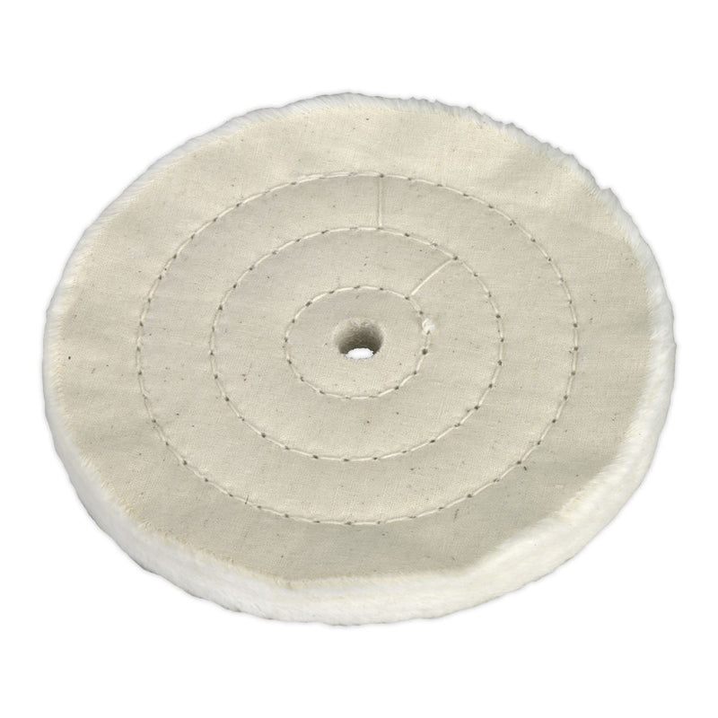 Sealey Buffing Wheel 150 x 13mm 13mm Bore Fine BG150BW Sealey  - Dynamic Drive