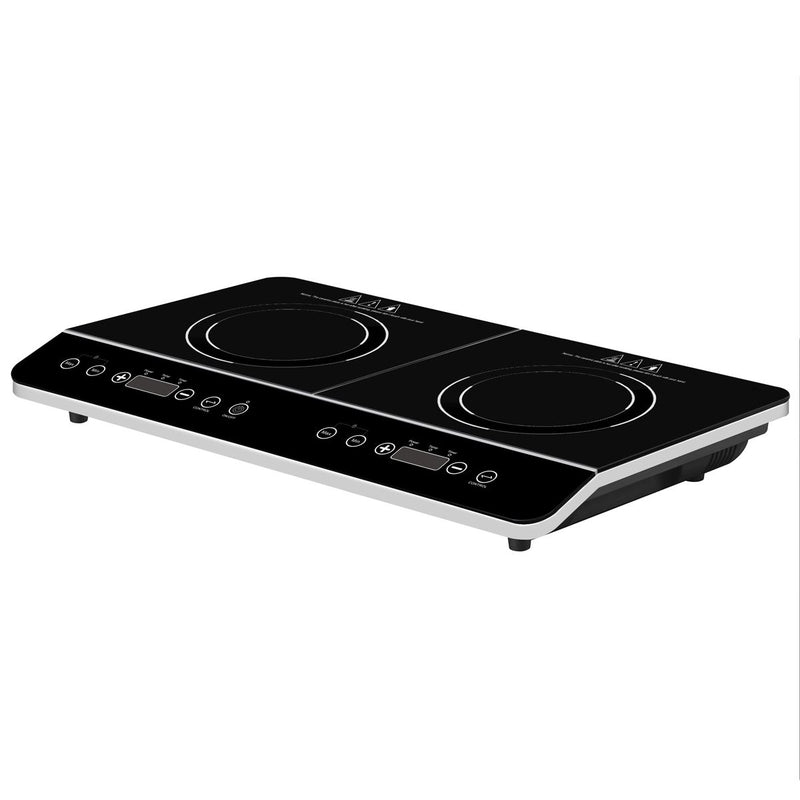 Baridi Portable Induction Hob with 2 Cooking Zones 60 x 36 x 6.5cm - Black Baridi - Dynamic Drive