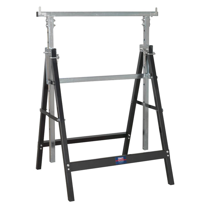 Sealey Fold Down Telescopic Trestle 200kg Capacity - Pair FDT32 Sealey - Dynamic Drive