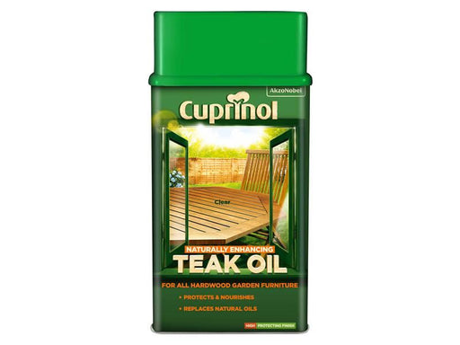 Cuprinol Naturally Enhancing Teak Oil Clear 1 litre Cuprinol - Dynamic Drive