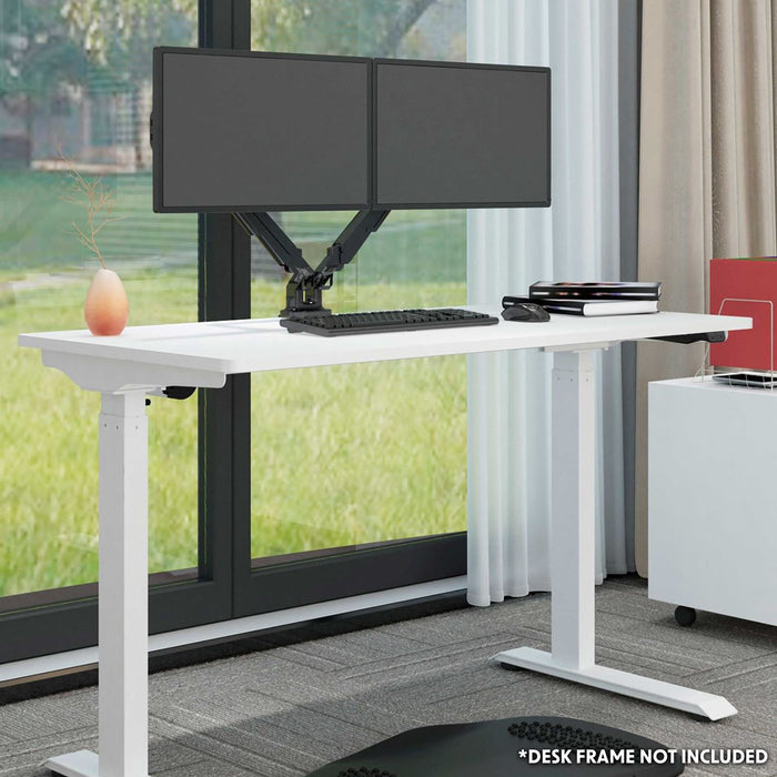 Dellonda White Rectangular Desktop Dellonda  - Dynamic Drive