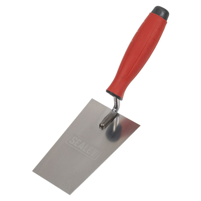 Sealey Stainless Steel Filler Trowel with Rubber Handle 140mm T1208 Sealey - Dynamic Drive