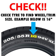 4 x 15" Alloy Look Black & Silver Deep Dish Motorhome Wheel Trims Hub Caps Vans Simply - Dynamic Drive