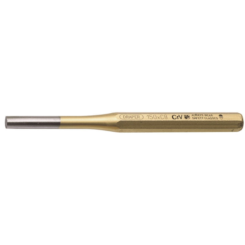 Draper Octagonal Parallel Pin Punch, 8 x 150mm 51710 Draper - Dynamic Drive