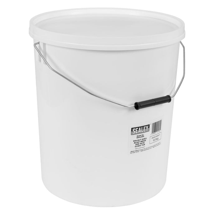 Sealey Walnut Shell Blast Media - Size 16/30 - 12.5kg Tub WS12.5KG Sealey - Dynamic Drive