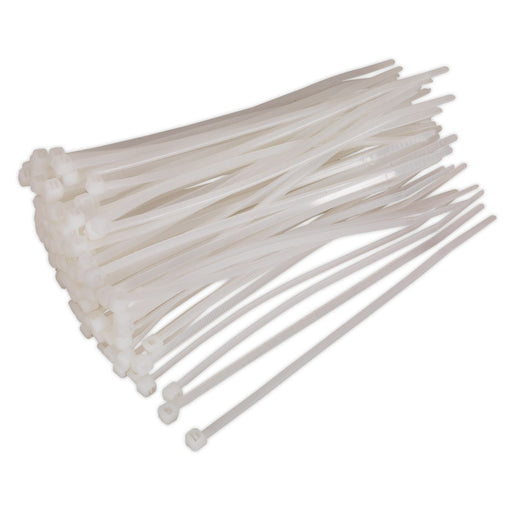 Sealey Cable Tie 150 x 3.6mm White Pack of 100 CT15036P100W Sealey - Dynamic Drive