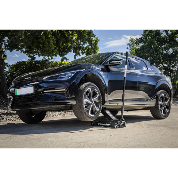 Sealey Trolley Jack 4 Tonne Rocket Lift Black 4040AB Sealey - Dynamic Drive