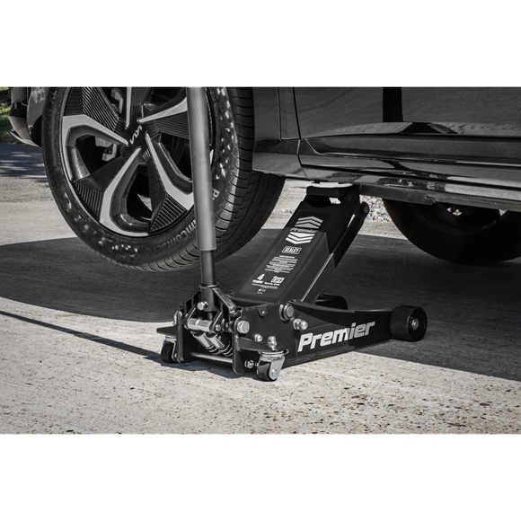 Sealey Trolley Jack 4 Tonne Rocket Lift Black 4040AB Sealey - Dynamic Drive